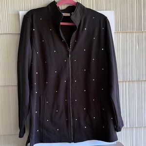 Quacker Factory Black Studded Women's Jacket